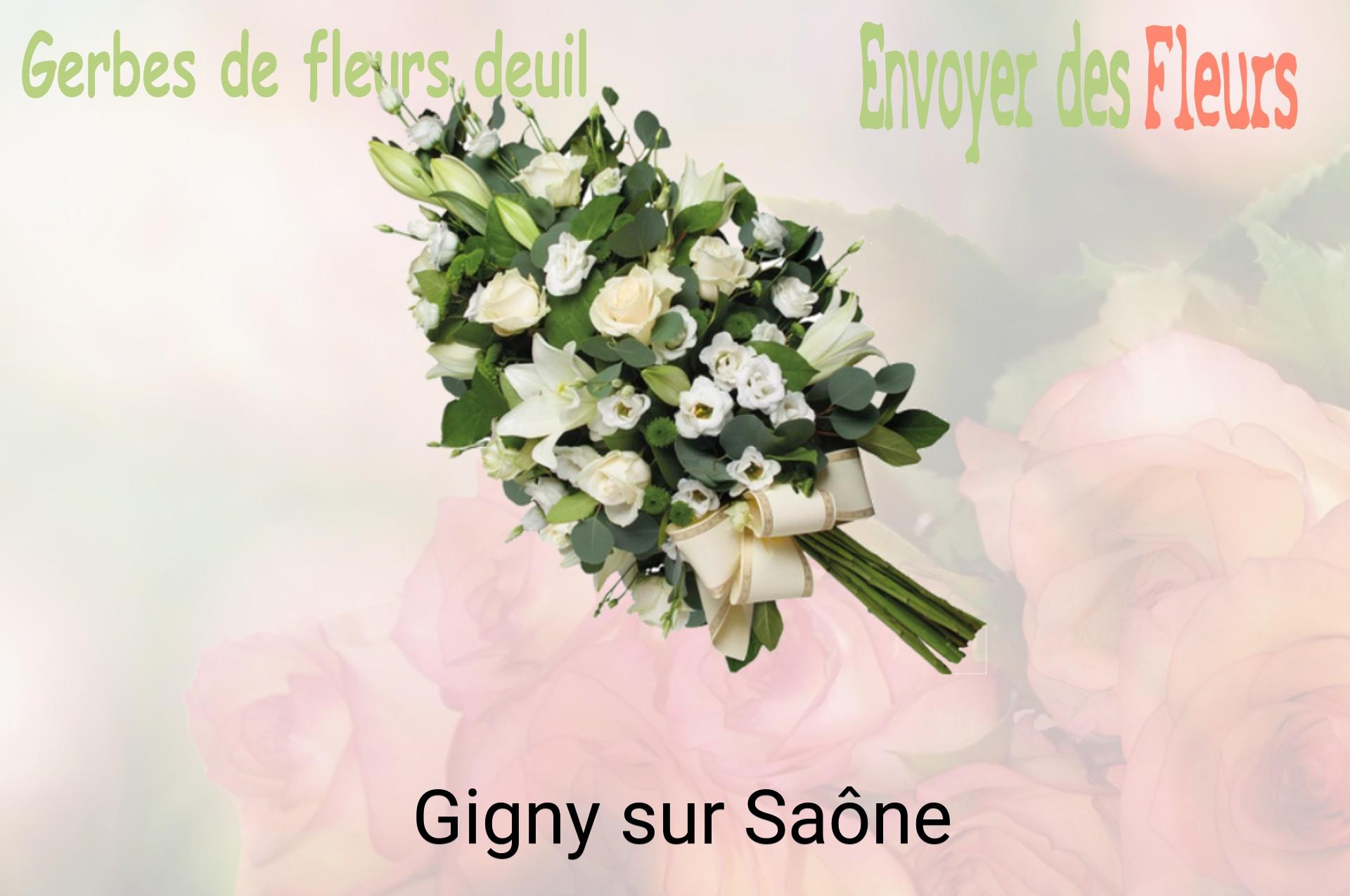 Gerbe de fleurs de deuil livrée à Gigny-sur-Saône
